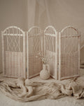 Penelope - WHITE wicker mini screen