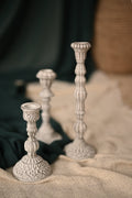Antique white candle holder candelabra