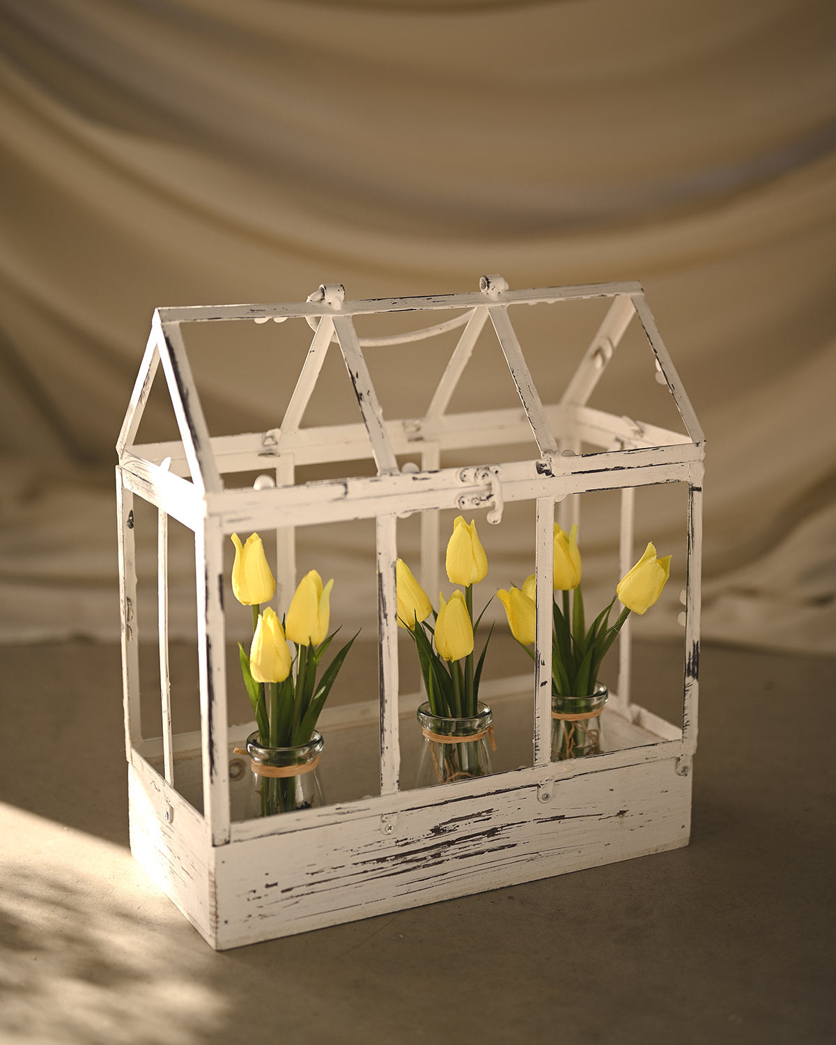 Metal and wood greenhouse