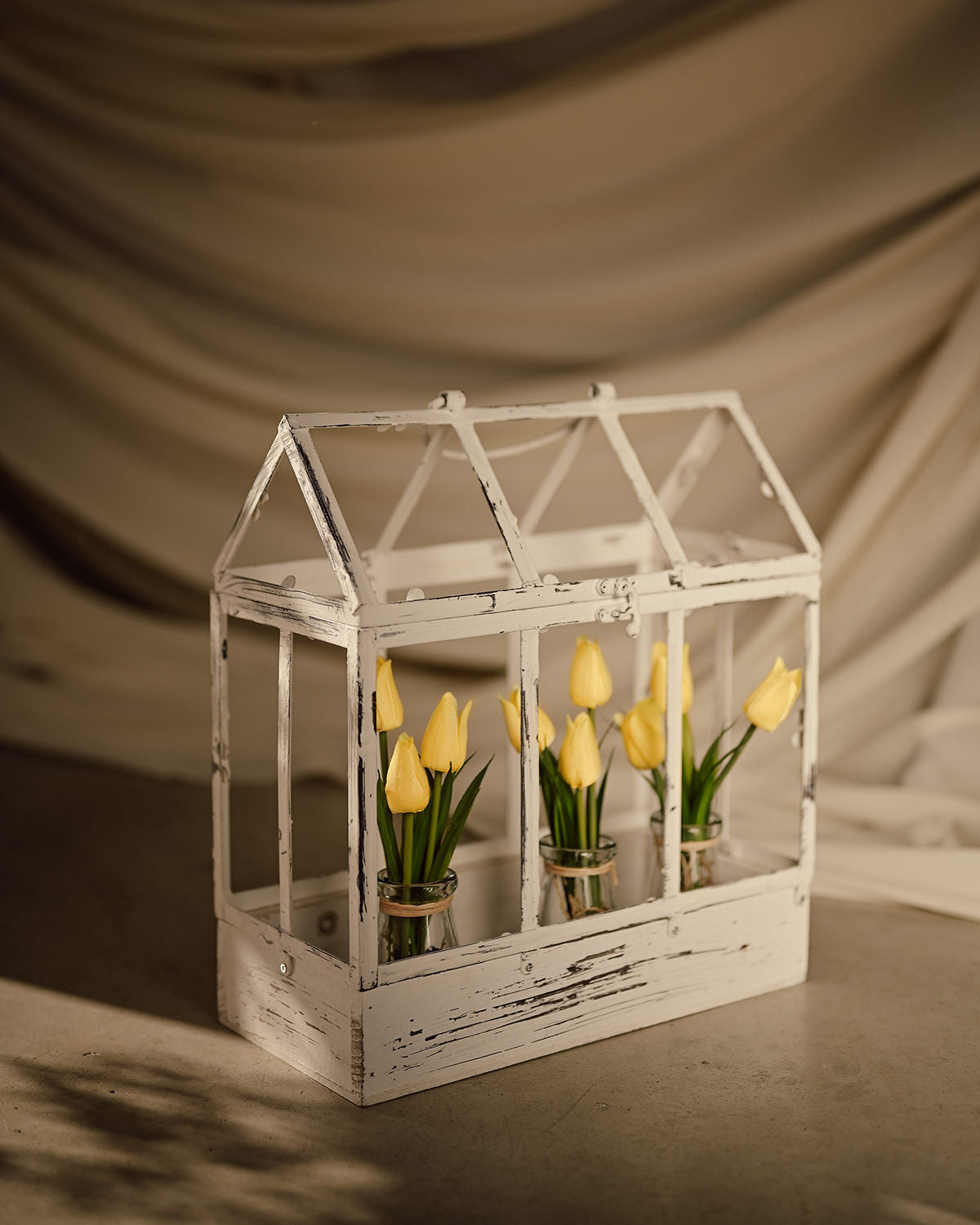 Tulips in a glass vase