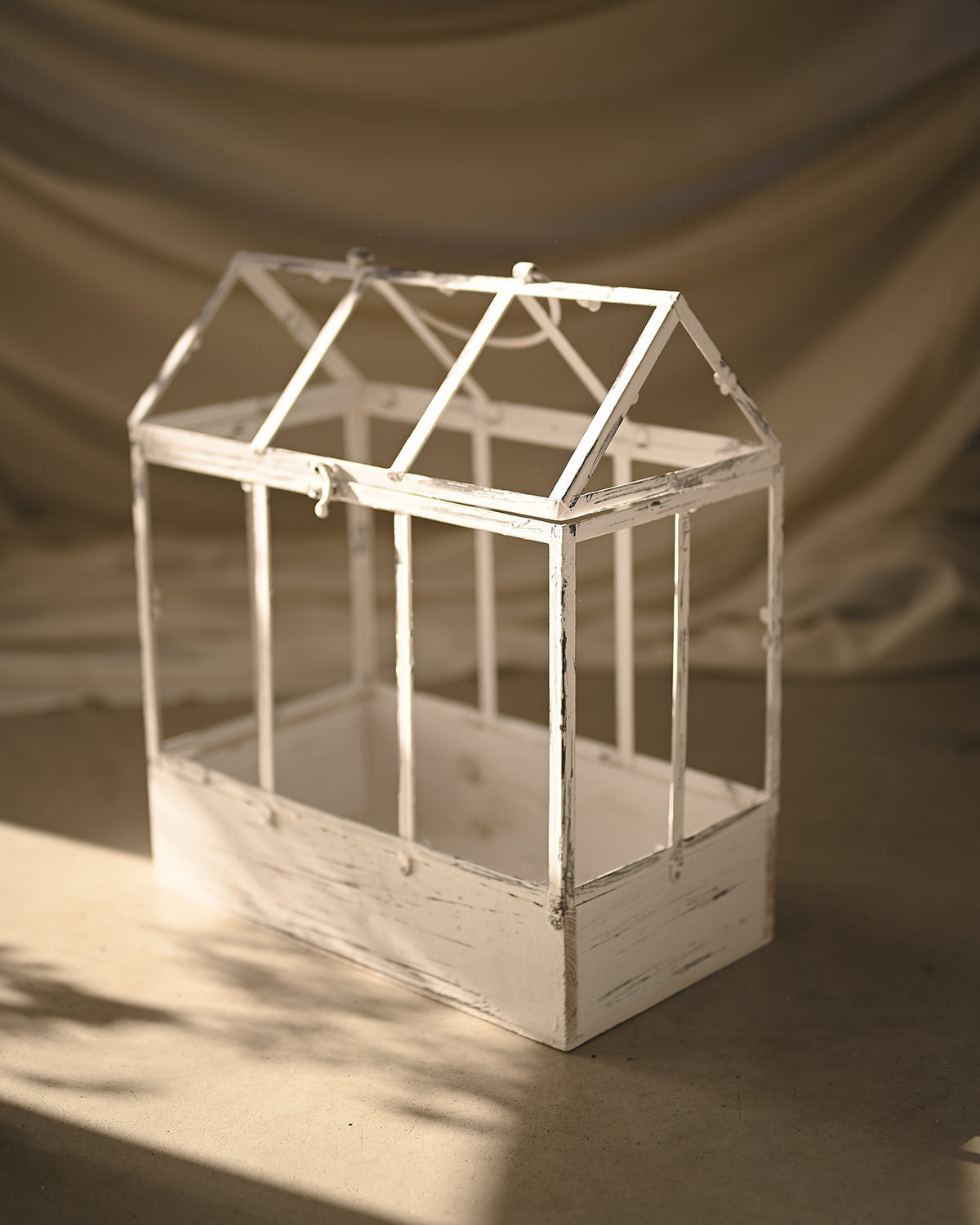 Metal and wood greenhouse