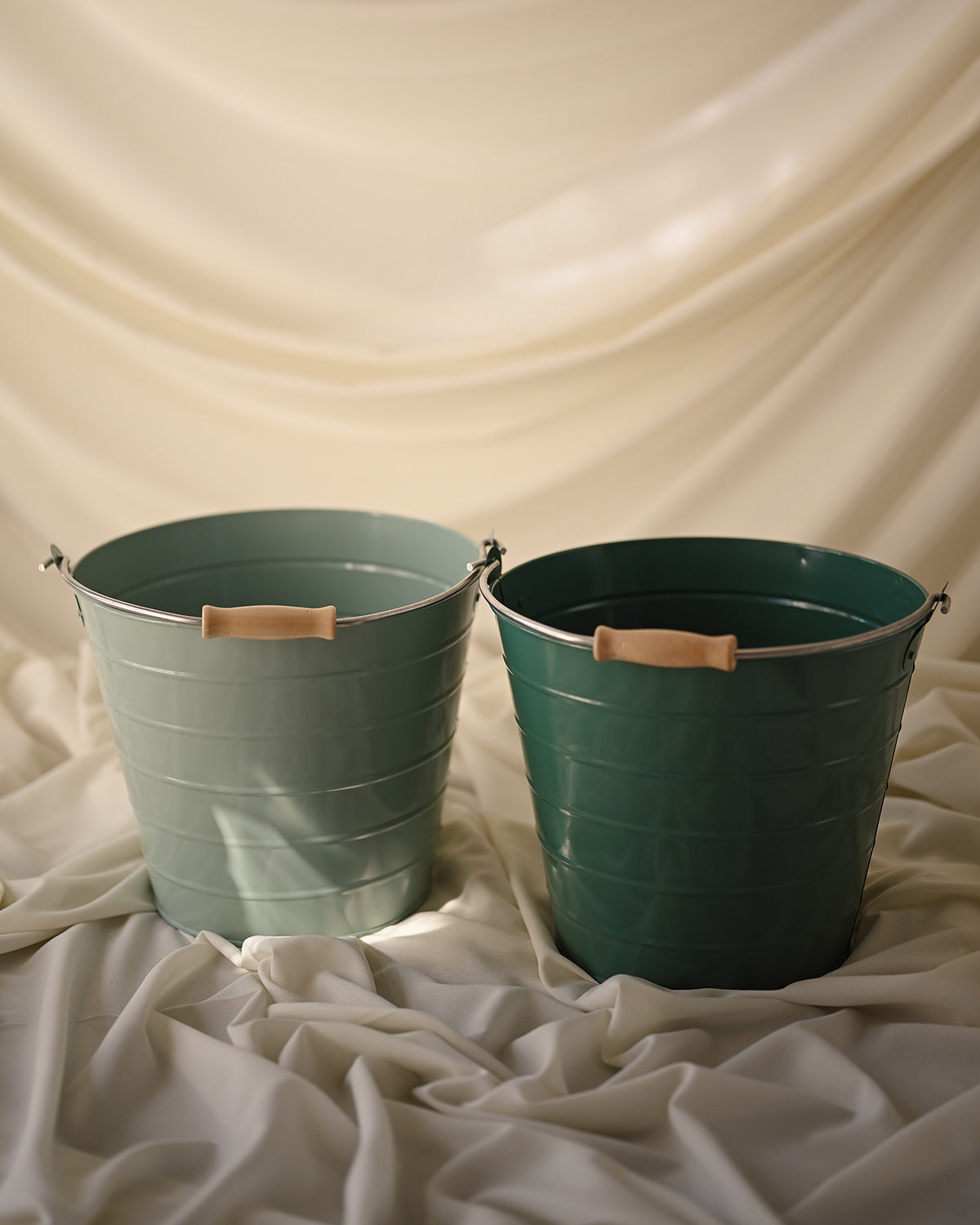Mint and Turquoise Green Bucket