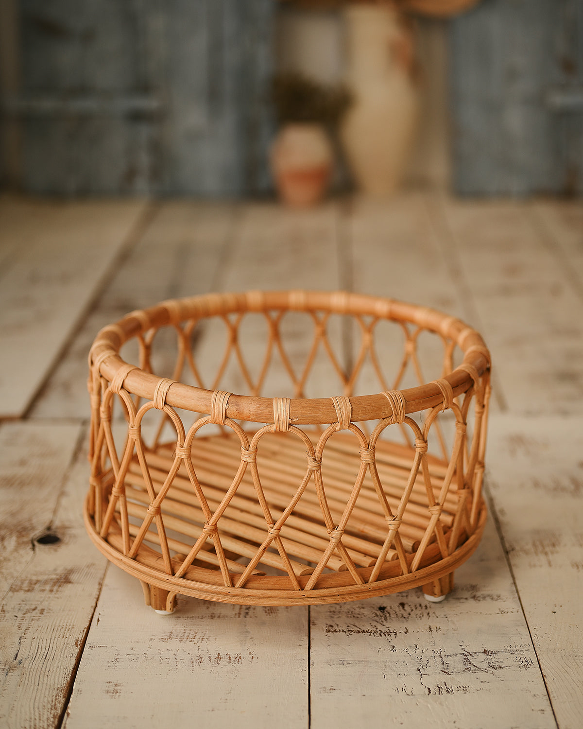 Maria - Round Bamboo Basket - M